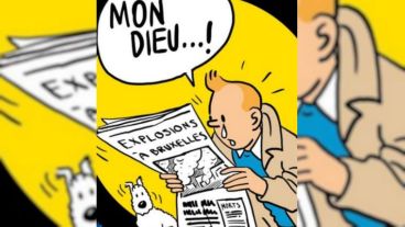 El intrépido periodista que protagoniza la historieta creada por Hergé llora las víctimas.