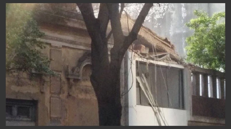 La parte superior del edificio desapareció. 