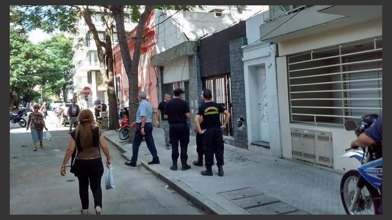 La zona del derrumbe este jueves a la mañana. 