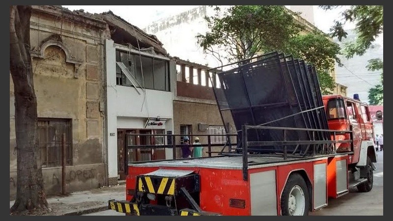 La zona del derrumbe este jueves a la mañana. 