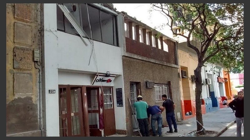 La zona del derrumbe este jueves a la mañana. 