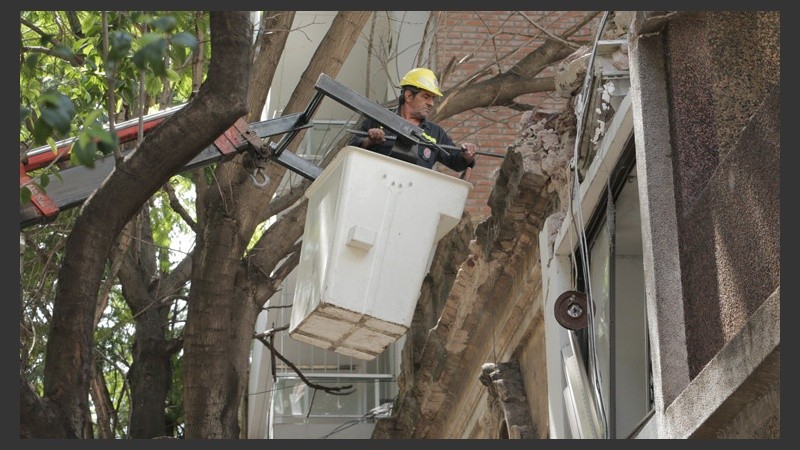 Los trabajos en Balcarce 23 bis no paran. (Alan Monzón/Rosario3.com)