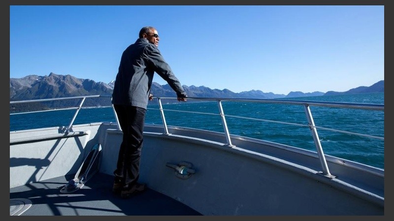 Obama contempló la belleza patagónica. 