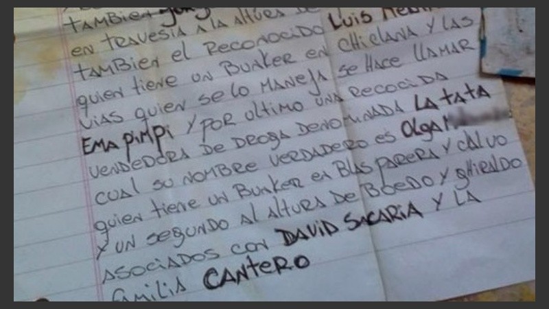 Una denuncia de 2013 que mencionaba a Ema Pimpi y a 