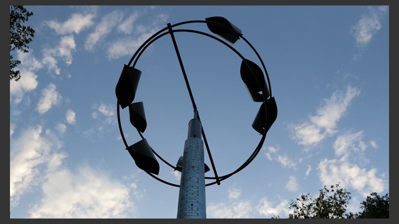 La obra inaugurada en la plaza. (Alan Monzón/Rosario3.com)