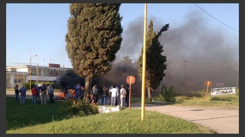 Una de las manifestaciones de empleados de Firmat.