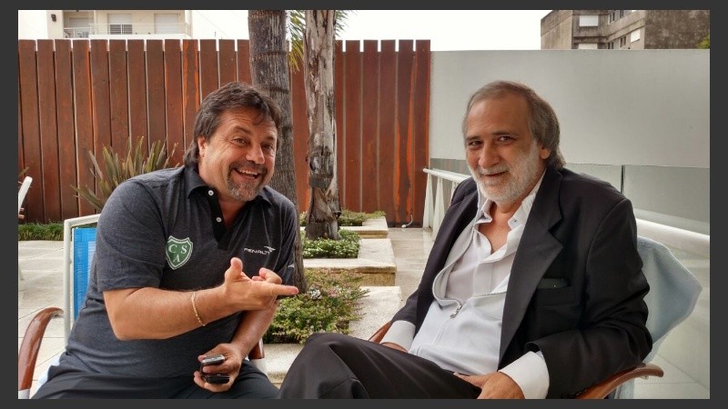 Caruso y López se reunieron este lunes en un hotel céntrico. 