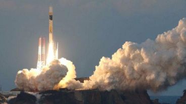 El momento del lanzamiento del satélite japonés.