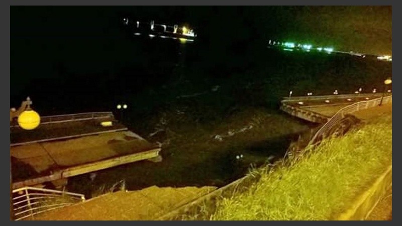 Así quedó el paseo tras el derrumbe. 