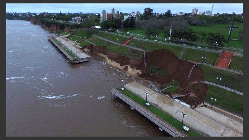 Una vista aérea de cómo quedó la zona. 