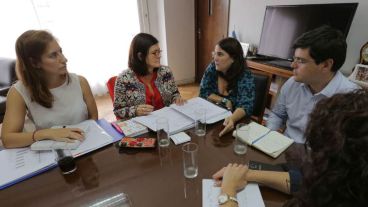 Alvarado en el Ministerio de Transporte de la Nación en Buenos Aires.