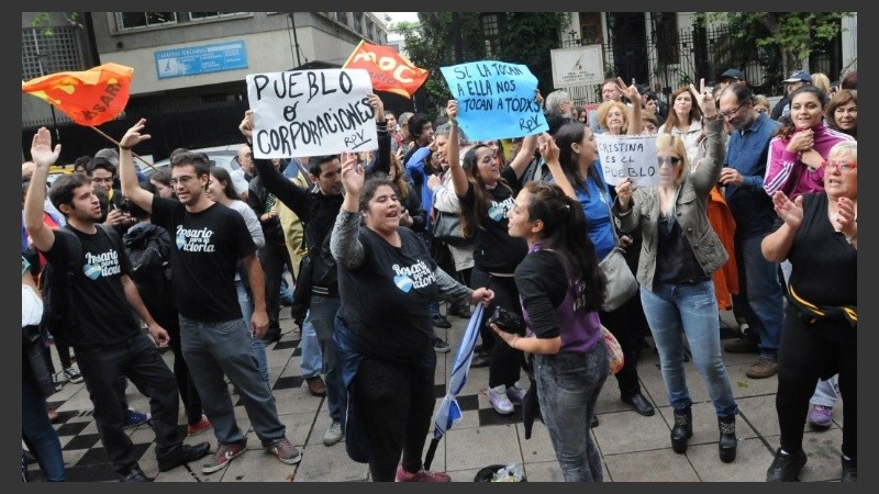 En Rosario también hubo una manifestación.