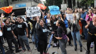 En Rosario también hubo una manifestación.
