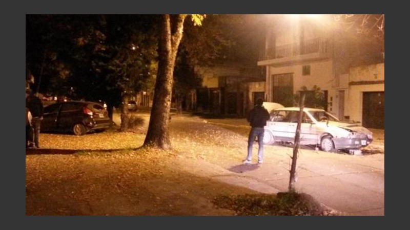 Dos de los autos accidentados.