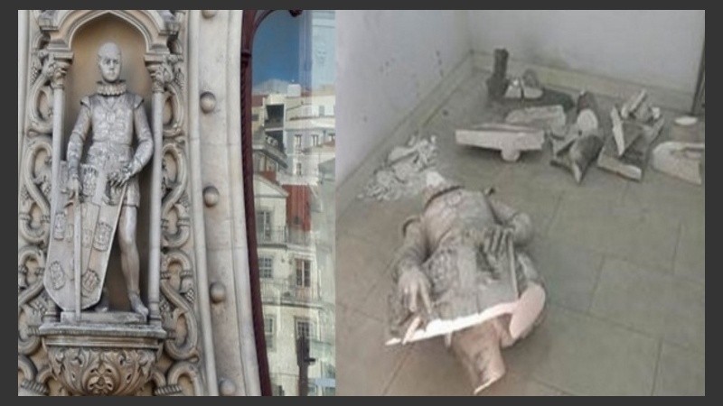 La Estación se inauguró en 1890 y desde el primer día, la estatua se ubicaba allí. 