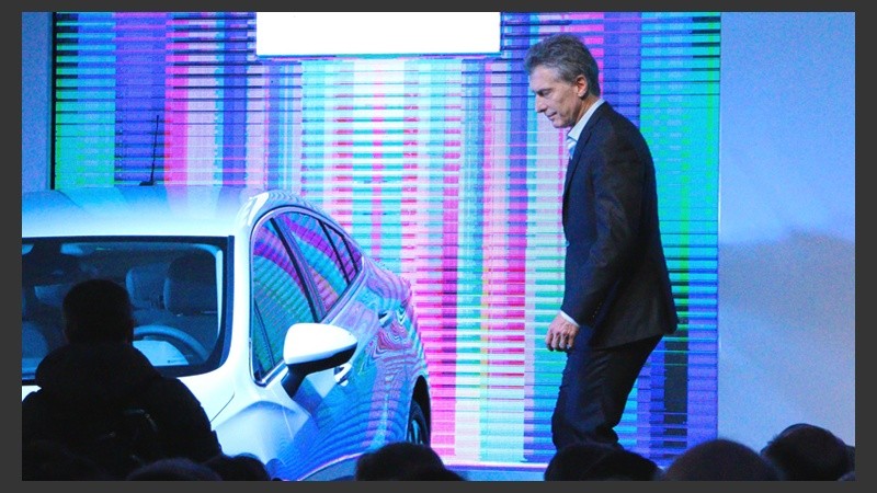 Mauricio Macri al finalizar su discurso.