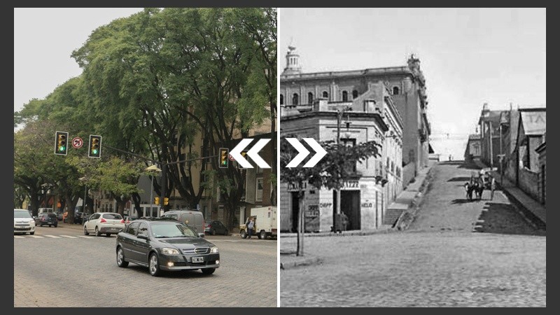 Deslizá el cursor hacia la derecha e izquierda para ver el antes y después de un lugar en Rosario.