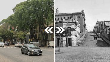Deslizá el cursor hacia la derecha e izquierda para ver el antes y después de un lugar en Rosario.