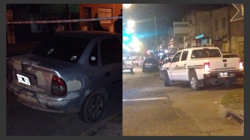 El Corsa recuperado y los allanamientos realizados.