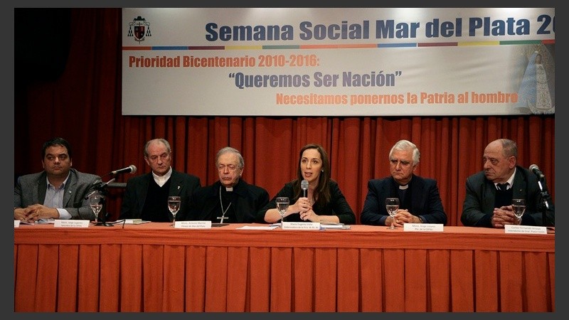 Vidal y Triaca participaron de la apertura de la Semana Social de la Iglesia.
