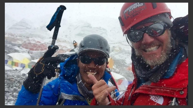 Arana antes de la subida final. 