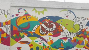 El mural que se estrenará este lunes en la avenida Cándido Carvallo.