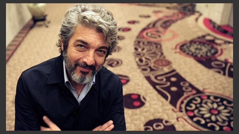 Darín dio entrevistas en el marco del estreno de la película Nieve Negra.