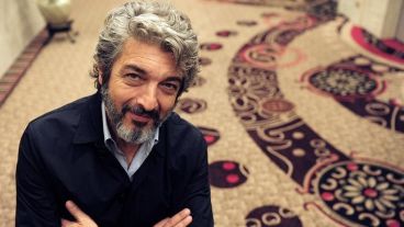 Darín dio entrevistas en el marco del estreno de la película Nieve Negra.