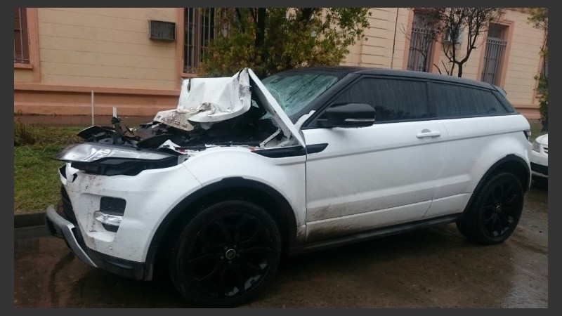Así quedó la camioneta de Colman tras el choque del fin de semana. 