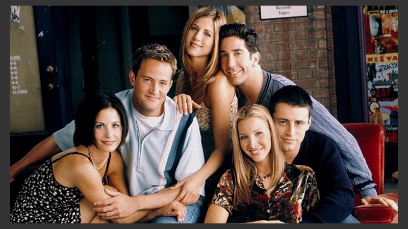 Mónica, Rachel, Phoebe, Joey,  Chandler y Ross, en tiempo felices.