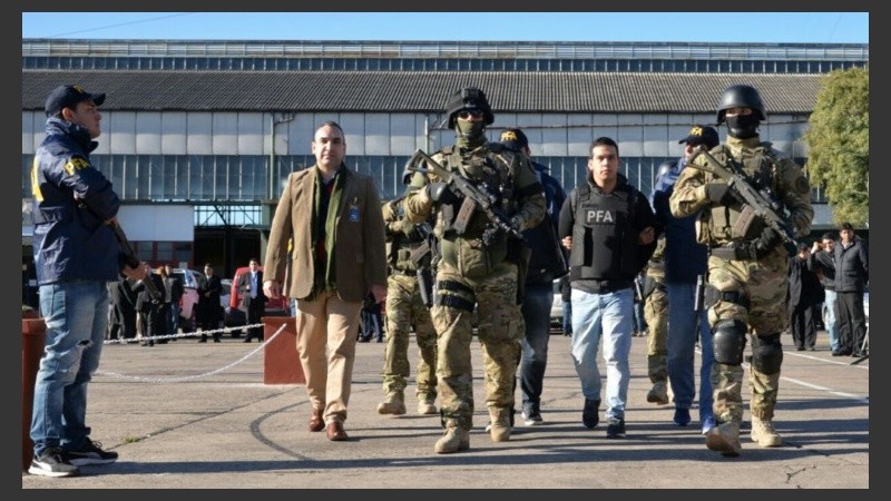 El momento del traslado de Monchi Cantero en Buenos Aires.