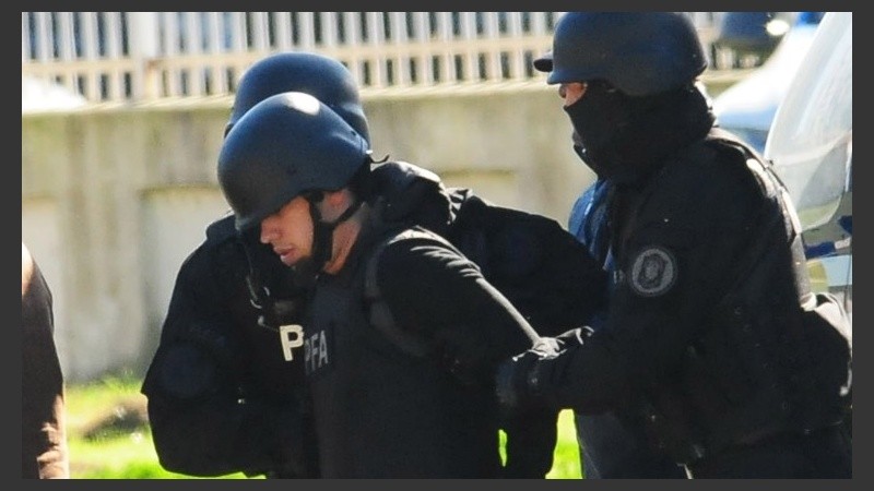 Machuca en su paso por Rosario, antes de quedar tras las rejas.