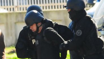 Machuca en su paso por Rosario, antes de quedar tras las rejas.