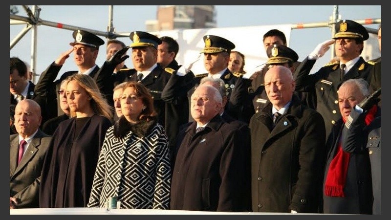 El palco de autoridades.