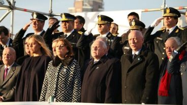 El palco de autoridades.