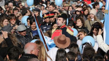 "Belgrano" presente en el Monumento a la Bandera.