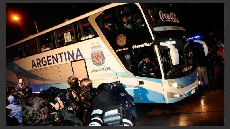 Los integrantes de la selección no tomaron contacto con periodistas ni hinchas.
