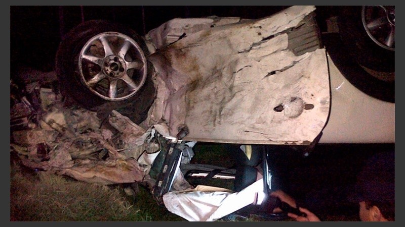 Así quedó el Ford Fiesta contra el que chocó Fortunato. 