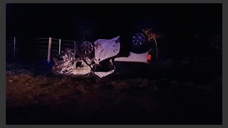 Así quedó el Ford Fiesta contra el que chocó Fortunato. 