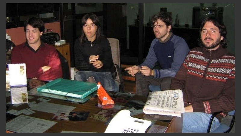 Eran tan jóvenes. Javier Di Nápoli, Virginia Giacosa, Lisandro Machain y Ricardo Robins.