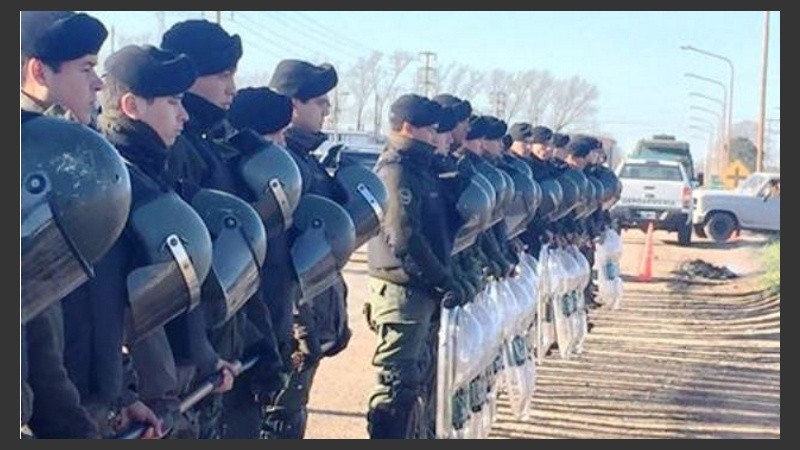 Gendarmes en Venado Tuerto. 