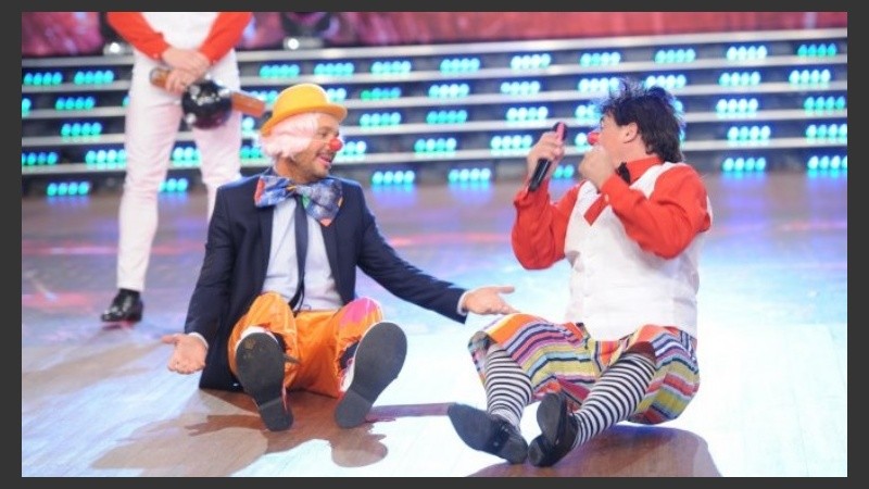 Marcelo y el Bicho tomaron con humor la caída.