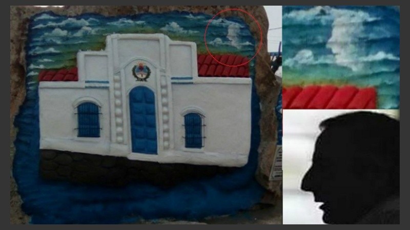 La escultura que generó polémica en el pueblo cercano a Concordia.