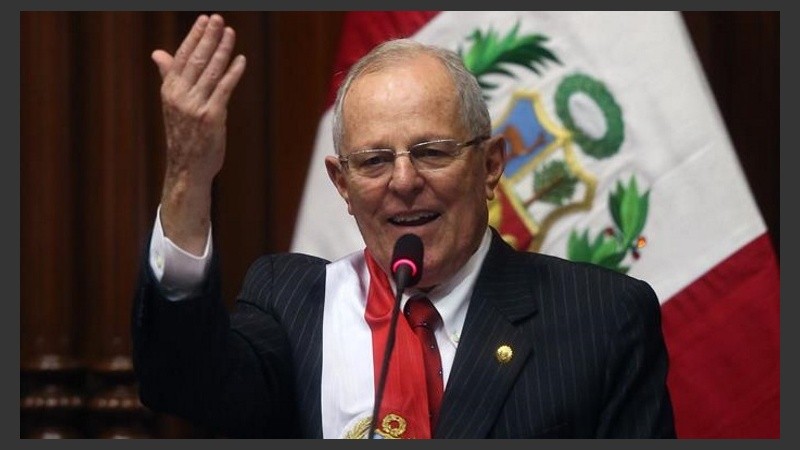 El nuevo presidente peruano dio un discurso de unos 40 minutos.