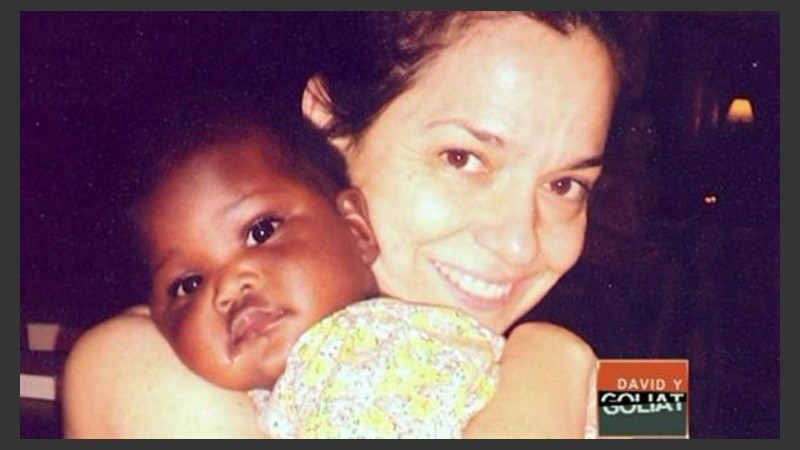 Andrea Pietra con su hija Stephanie.