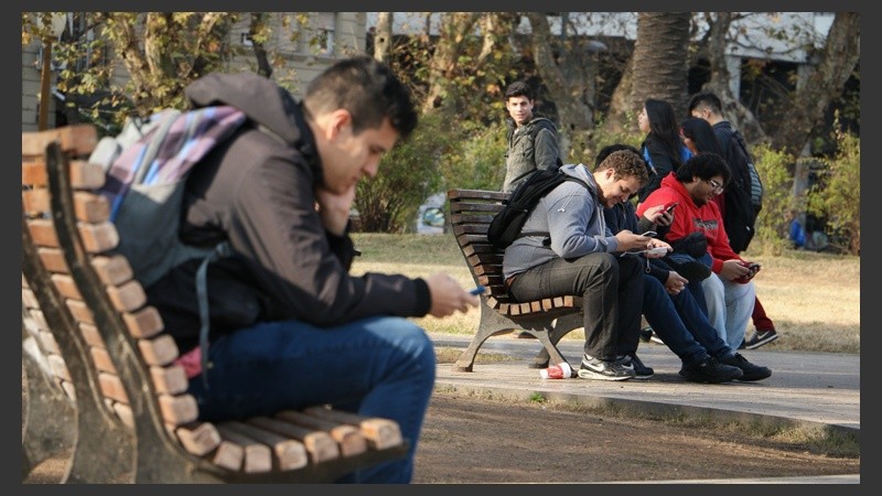 Fiebre por los pokemones en plaza San Martín.