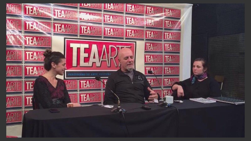 Gustavo Cordera fotografiado durante la charla en TEA.