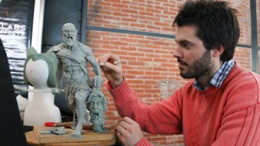 Trabajo en vivo para apreciar el talento de los artistas. (Alan Monzón/Rosario3.com)