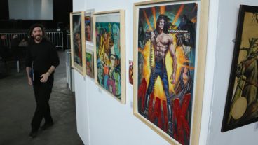 Exposición de pinturas relacionados al comic.. (Alan Monzón/Rosario3.com)