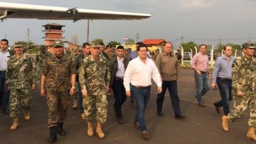 El presidente paraguayo viajó a la zona del atentado.